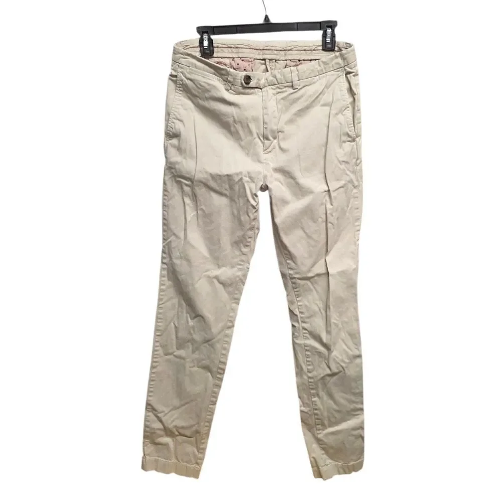 Brooks Brothers Rex Fleece Beige Men's Tan Chinos 33x34